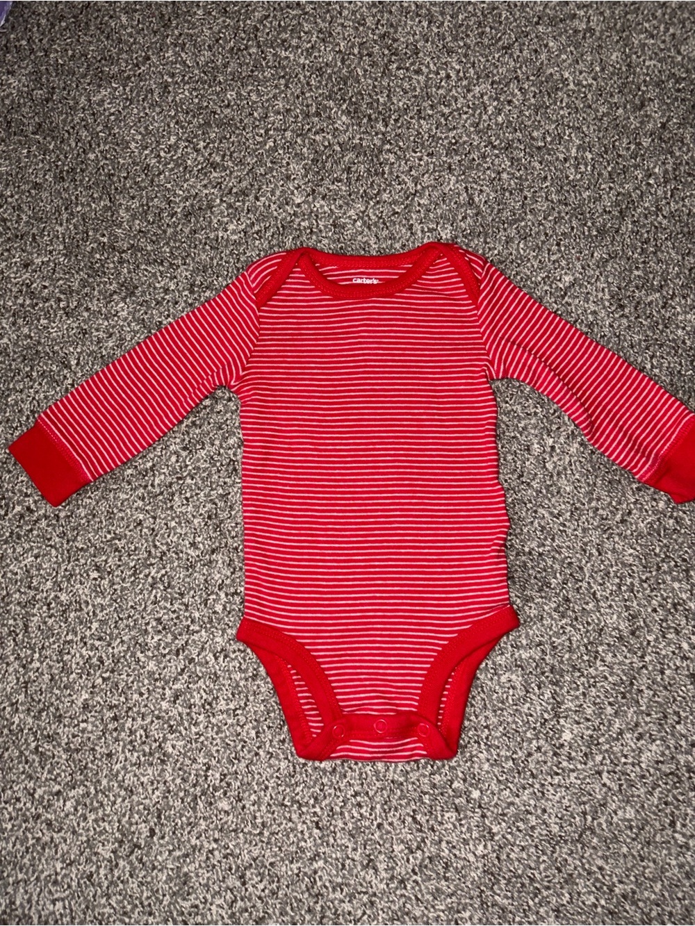 Carter's 3 Month Red Onesie Sleeper Baby Striped